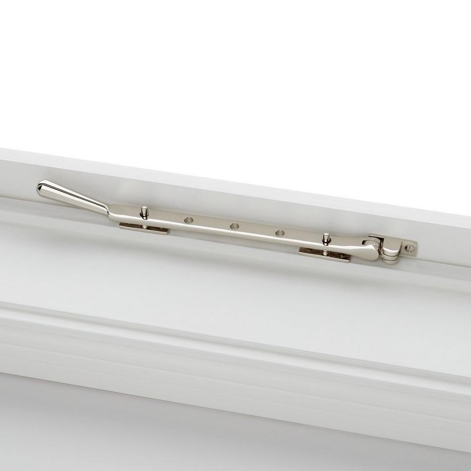 12" Casement Window Stay - Brass - Polished Nickel, , large image number 1