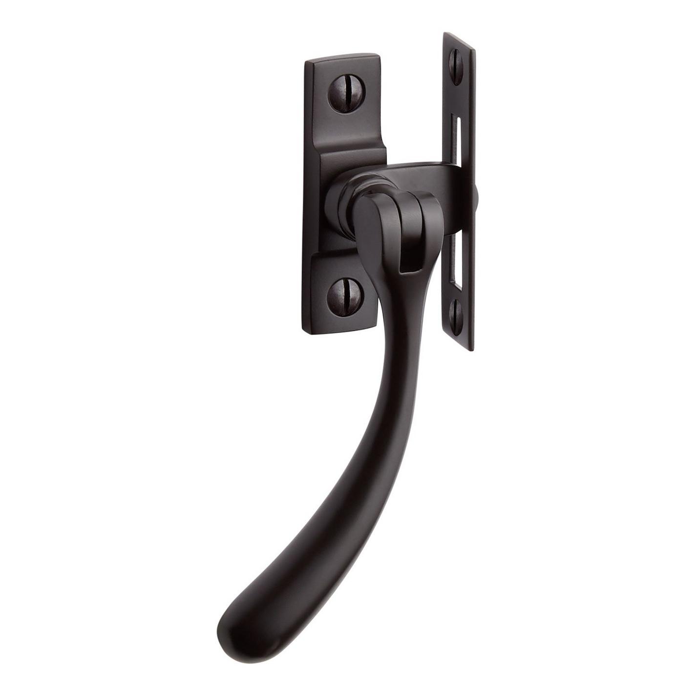 Curved Casement Window Latch Bronze Aged Bronze Signature Hardware