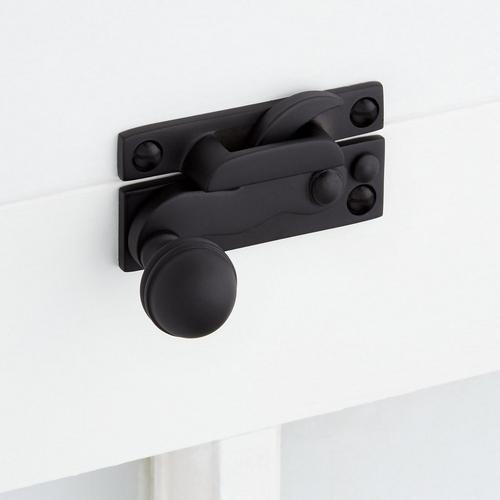 Victorian Brass Sash Lock in Matte Black