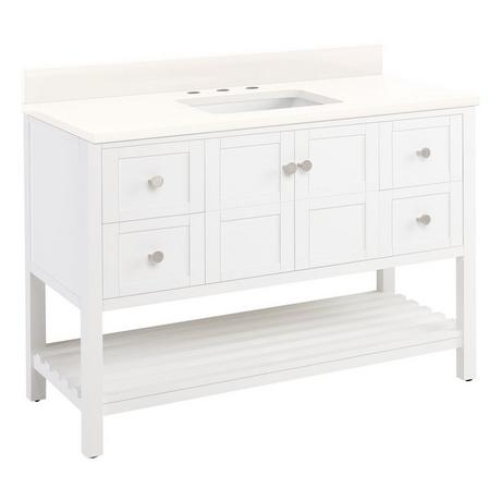 48" Olsen Console Vanity for Rectangular Undermount Sink - Soft White
