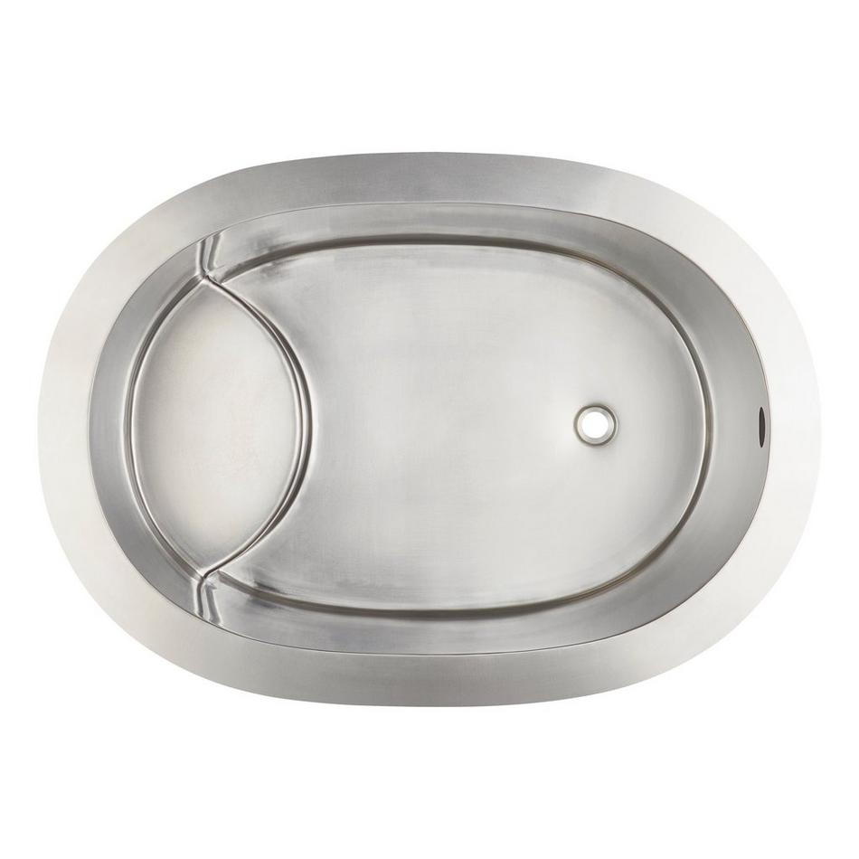 48" Raksha Stainless Steel Japanese Soaking Tub - Brushed Nickel Drain Kit, , large image number 4