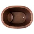 48" Raksha Hammered Copper Japanese Soaking Tub - Brushed Nickel Drain Kit with Foam, , large image number 3