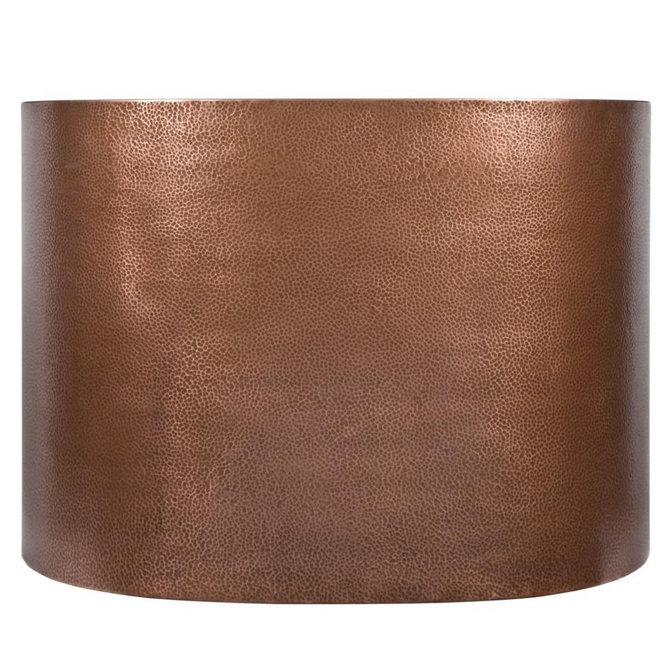 48" Raksha Hammered Copper Japanese Soaking Tub - Brushed Nickel Drain Kit, , large image number 2