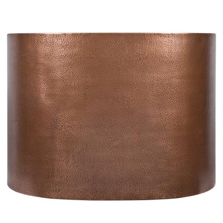 48" Raksha Hammered Copper Japanese Soaking Tub - Black Drain Kit with Foam