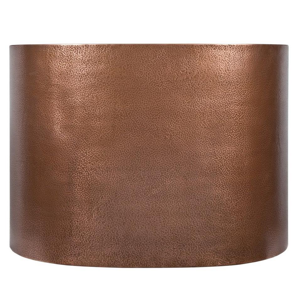 48" Raksha Hammered Copper Japanese Soaking Tub - Black Drain Kit with Foam, , large image number 2
