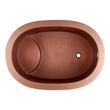 48" Raksha Hammered Copper Japanese Soaking Tub - White Drain Kit with Foam, , large image number 4