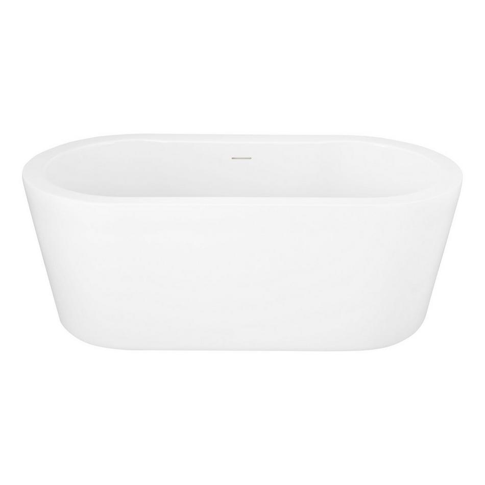 51" Boone Acrylic Freestanding Tub - Tap Deck - White Drain Kit with Foam, , large image number 1