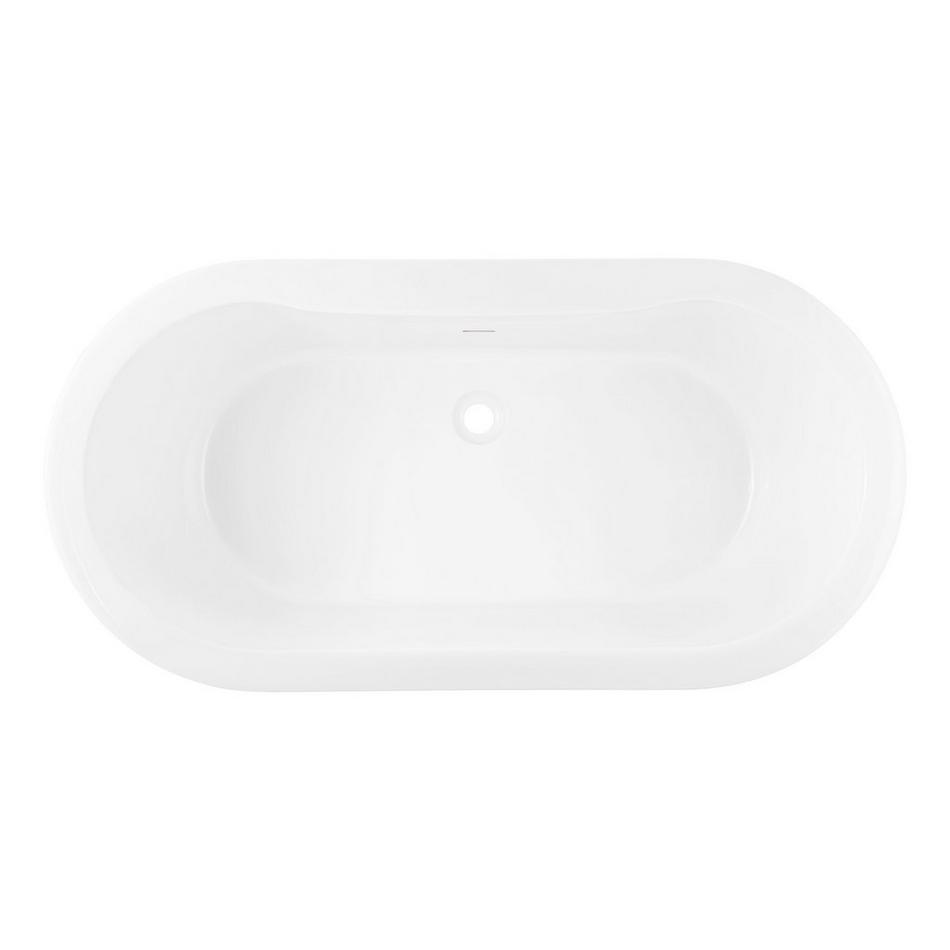 51" Boone Acrylic Freestanding Tub - Tap Deck - White Drain Kit with Foam, , large image number 4