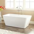 53" Baxter Acrylic Freestanding Tub - White Drain Kit with Foam, , large image number 0