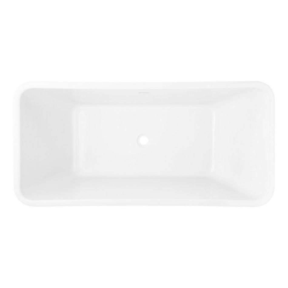 53" Baxter Acrylic Freestanding Tub - White Drain Kit with Foam, , large image number 3