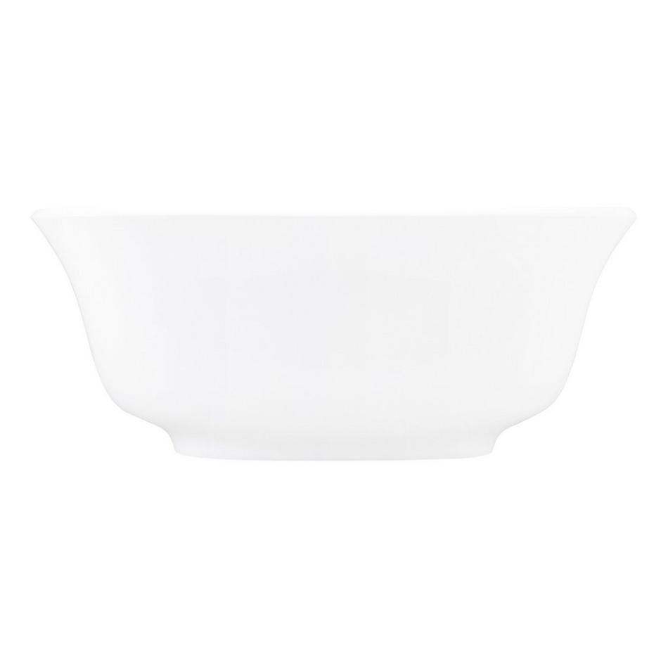 59" Lindsey Acrylic Freestanding Tub - White Drain Kit with Foam, , large image number 2
