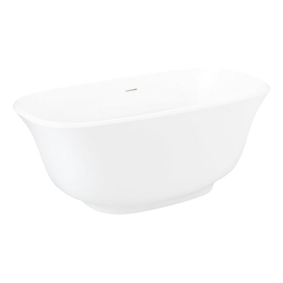67" Lindsey Acrylic Freestanding Tub - White Drain Kit with Foam, , large image number 1