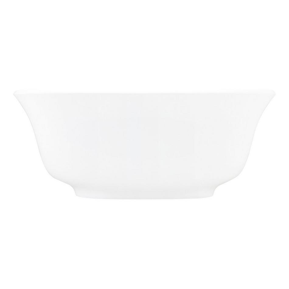 67" Lindsey Acrylic Freestanding Tub - White Drain Kit with Foam, , large image number 2