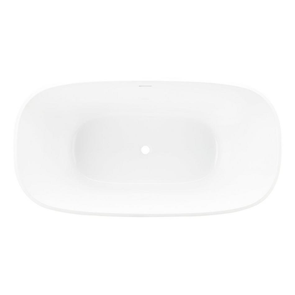 67" Lindsey Acrylic Freestanding Tub - White Drain Kit with Foam, , large image number 3