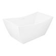 67" Renlo Acrylic Freestanding Tub - White Drain Kit with Foam, , large image number 1