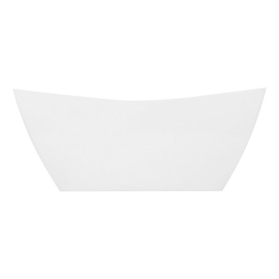 67" Renlo Acrylic Freestanding Tub - White Drain Kit with Foam, , large image number 2