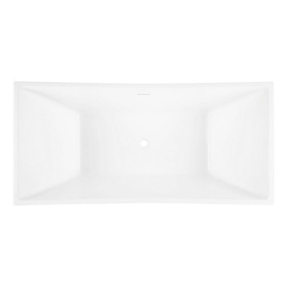 71" Renlo Acrylic Freestanding Tub - White Drain Kit with Foam, , large image number 3