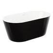 59" Eden Black Acrylic Freestanding - White Drain Kit with Foam, , large image number 1