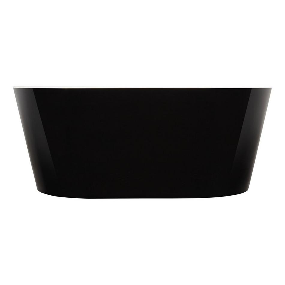 59" Eden Black Acrylic Freestanding - White Drain Kit with Foam, , large image number 2