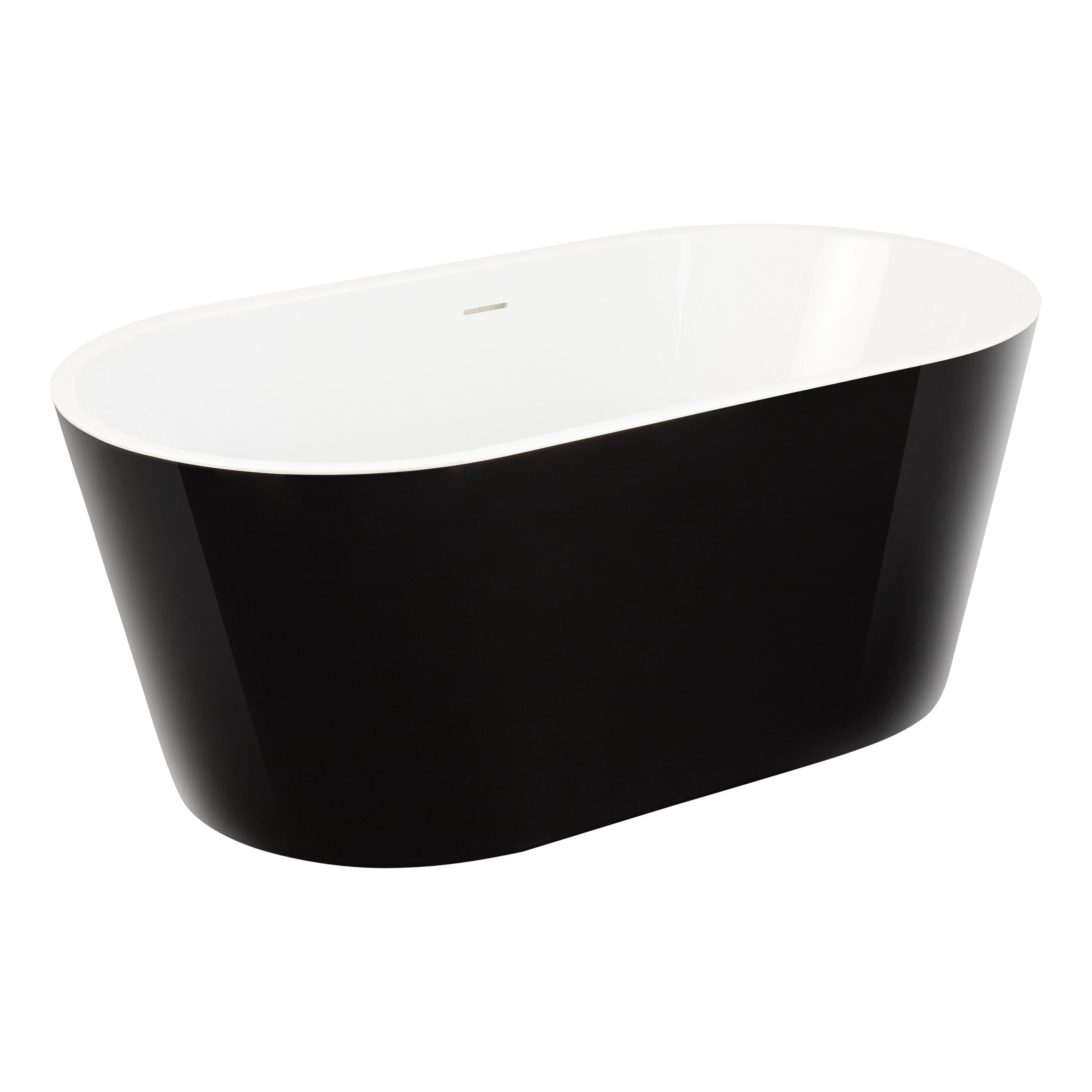 67" Eden Black Acrylic Freestanding Tub Signature Hardware