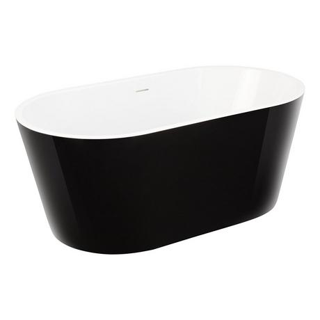67" Eden Black Acrylic Freestanding Tub