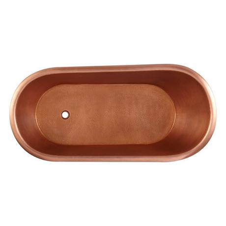59" Paxton Copper Slipper Pedestal Tub