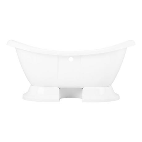 63" Rosalind Acrylic Pedestal Tub - Tap Deck