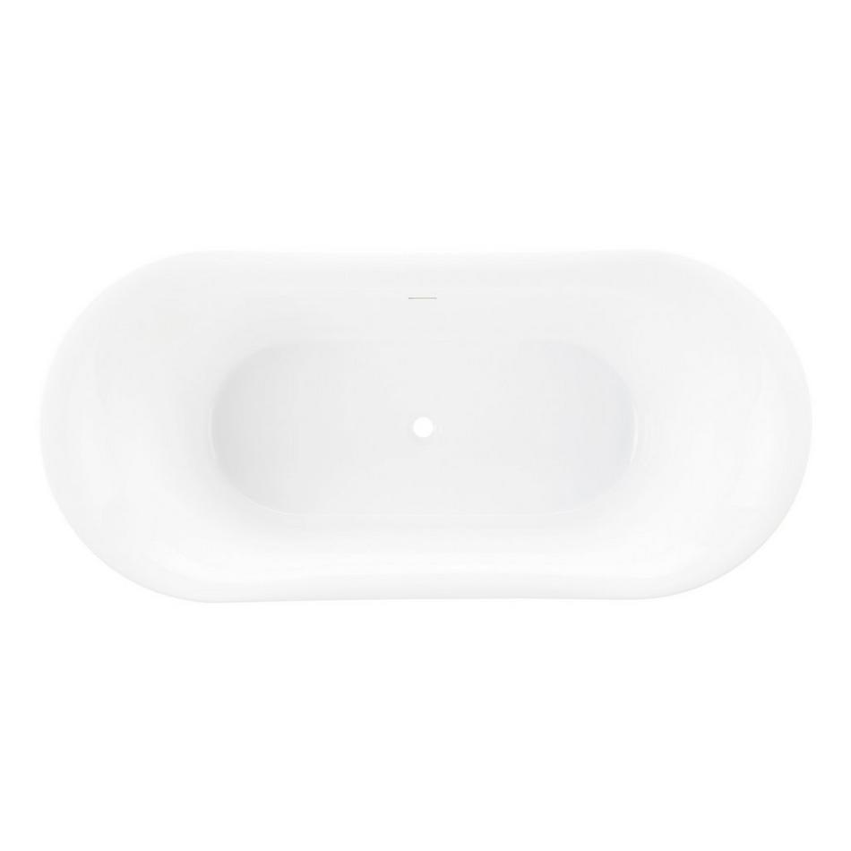 67" Kepler Acrylic Freestanding Tub - White Drain Kit with Foam, , large image number 3