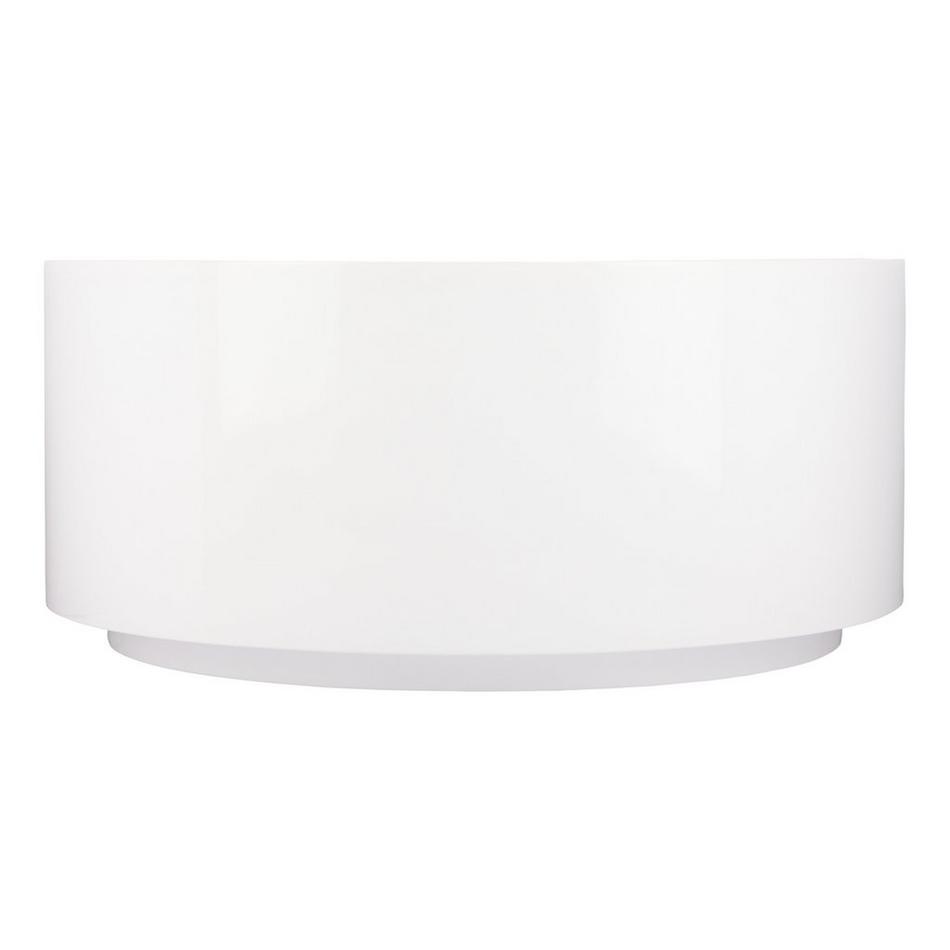 55" Dempsey Round Acrylic Freestanding Tub - White Drain Kit with Foam, , large image number 2