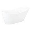 67" Saunders Acrylic Freestanding Tub - White Drain Kit with Foam, , large image number 1
