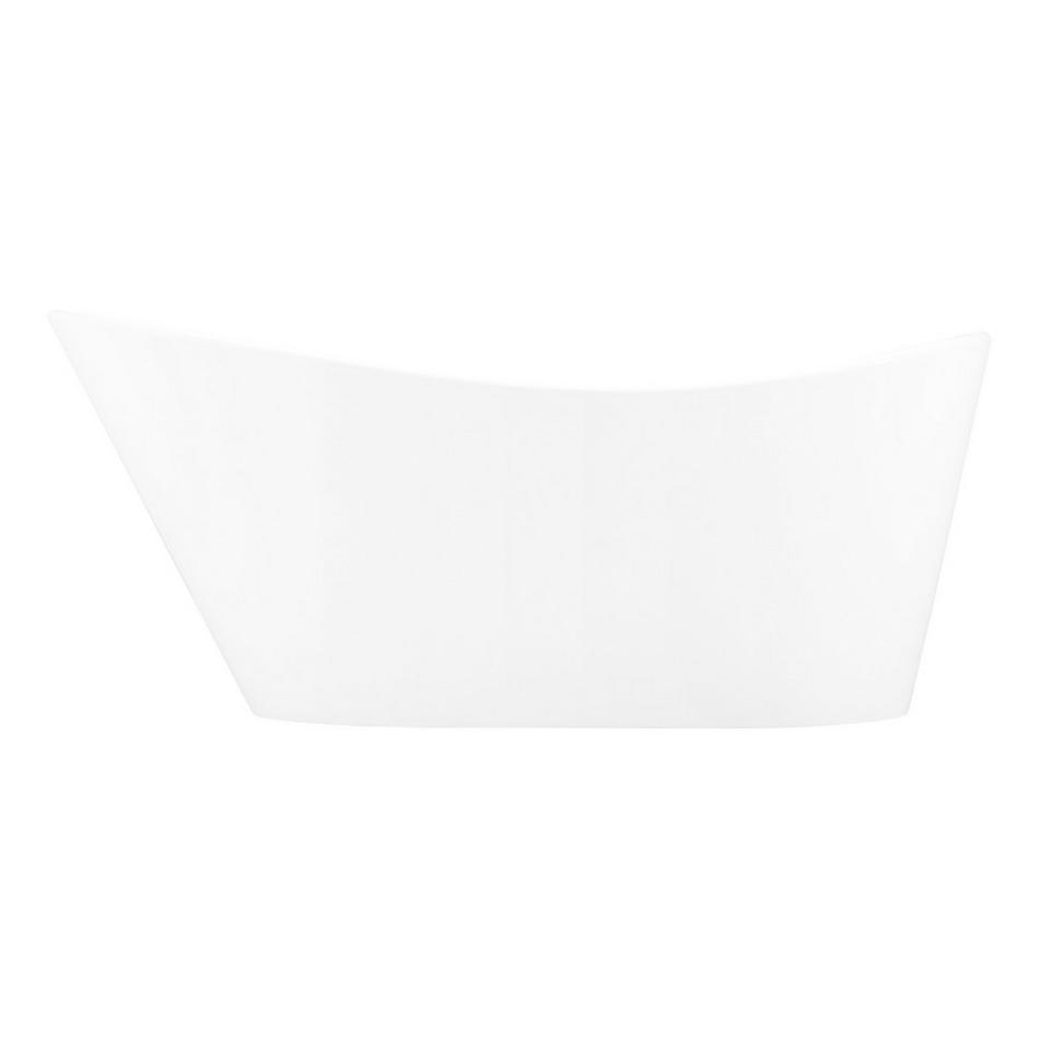 67" Saunders Acrylic Freestanding Tub - White Drain Kit with Foam, , large image number 2
