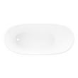 67" Saunders Acrylic Freestanding Tub - White Drain Kit with Foam, , large image number 3