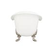61" Bellbrook Cast Iron Clawfoot Slipper Tub - Polished Nickel Lion  Feet - No Tap Holes, , large image number 2