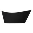 71" Saunders Black Acrylic Freestanding Tub - White Drain Kit with Foam, , large image number 2