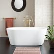 61" Leith Acrylic Freestanding Tub - White Drain Kit with Foam, , large image number 0