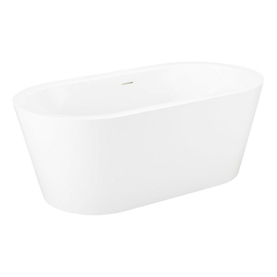 61" Leith Acrylic Freestanding Tub - White Drain Kit with Foam, , large image number 1