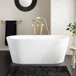 70" Leith Acrylic Freestanding Tub - White Drain Kit with Foam, , large image number 0