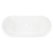 71" Frayser Cast Iron Double-Slipper Pedestal Tub - Rolled Rim - Brushed Nickel Drain Kit, , large image number 4