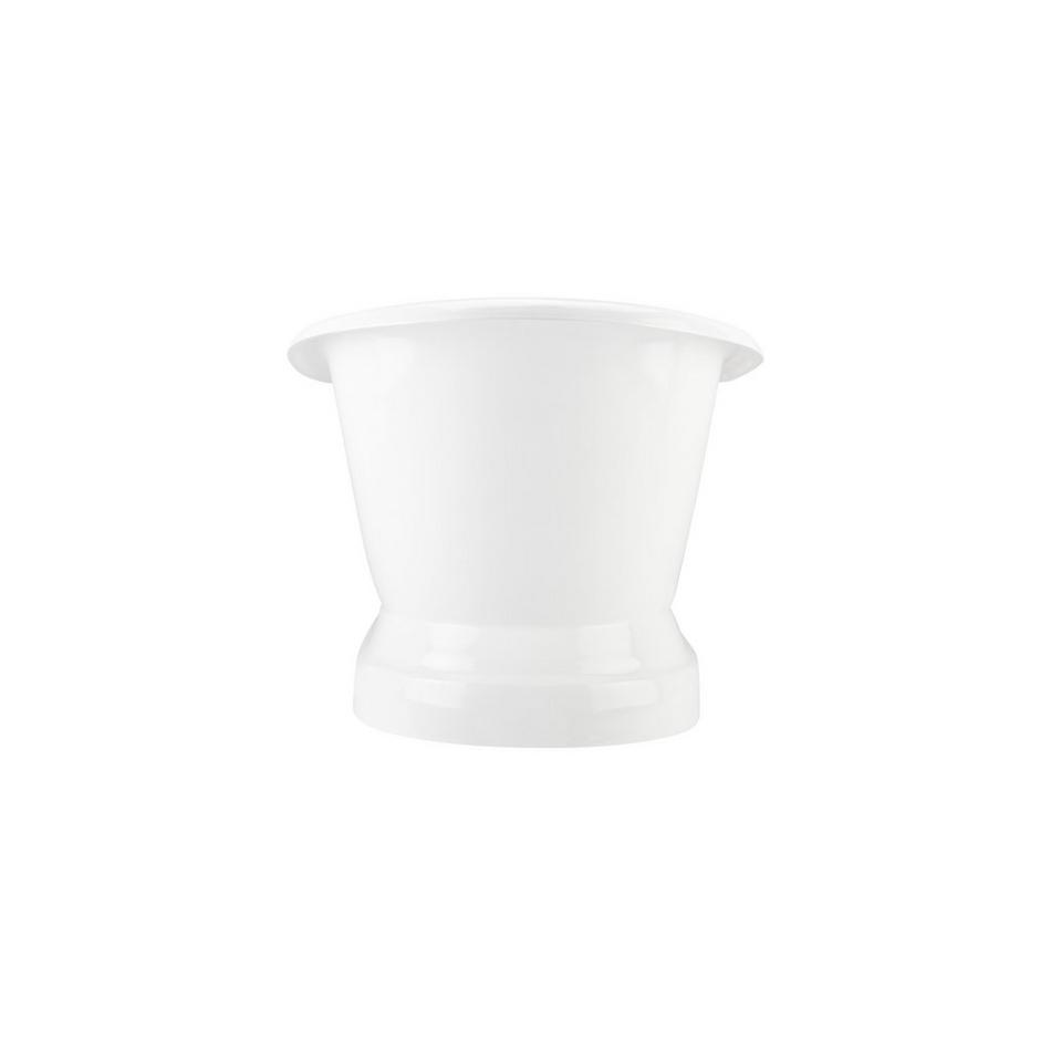 71" Frayser Cast Iron Double-Slipper Pedestal Tub - Rolled Rim - White Drain Kit, , large image number 3