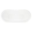 71" Frayser Cast Iron Double-Slipper Pedestal Tub - 7" Rim Holes - Black Drain Kit, , large image number 4
