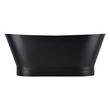 67" Kateryn Bateau Cast Iron Skirted Tub - Black - Black Daisy Wheel Overflow, , large image number 1