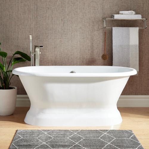 66" Henley Cast Iron Double-Ended Pedestal Soaking Tub