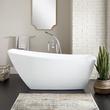 67" Glendora Acrylic Freestanding Tub - White Drain Kit with Foam, , large image number 0