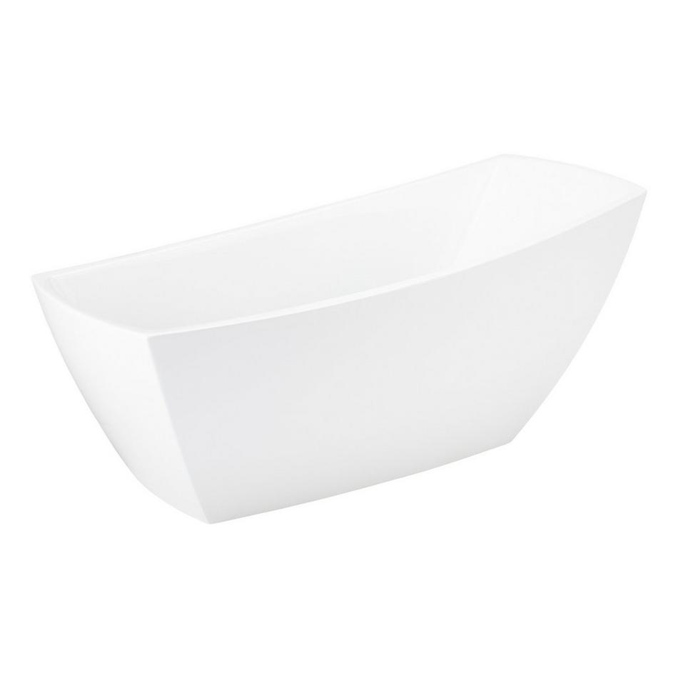 67" Glendora Acrylic Freestanding Tub - White Drain Kit with Foam, , large image number 1