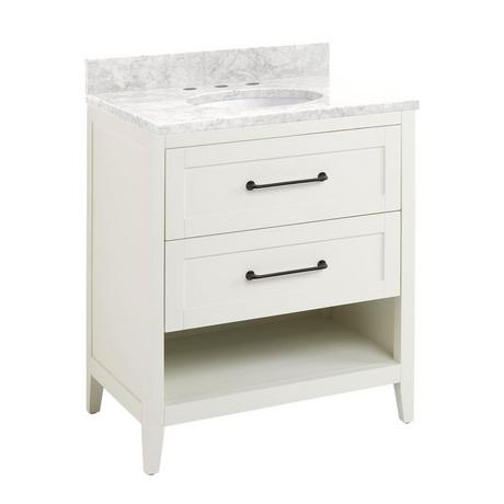30" Burfield Vanity for Undermount Sink - White