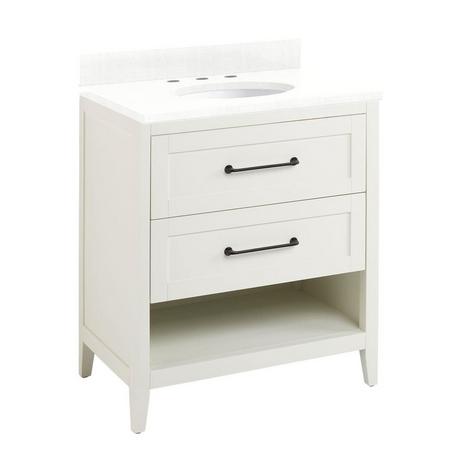 30" Burfield Vanity for Undermount Sink - White