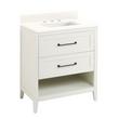 30" Burfield Vanity for Rectangular Undermount Sink - White - Arctic White 8" - White Sink, , large image number 0