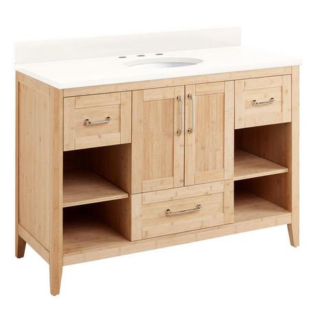 48" Burfield Bamboo Vanity for Undermount Sink - Natural Bamboo