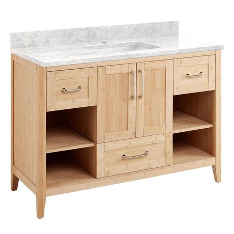 48" Burfield Bamboo Vanity for Rectangular Undermount Sink - Natural Bamboo