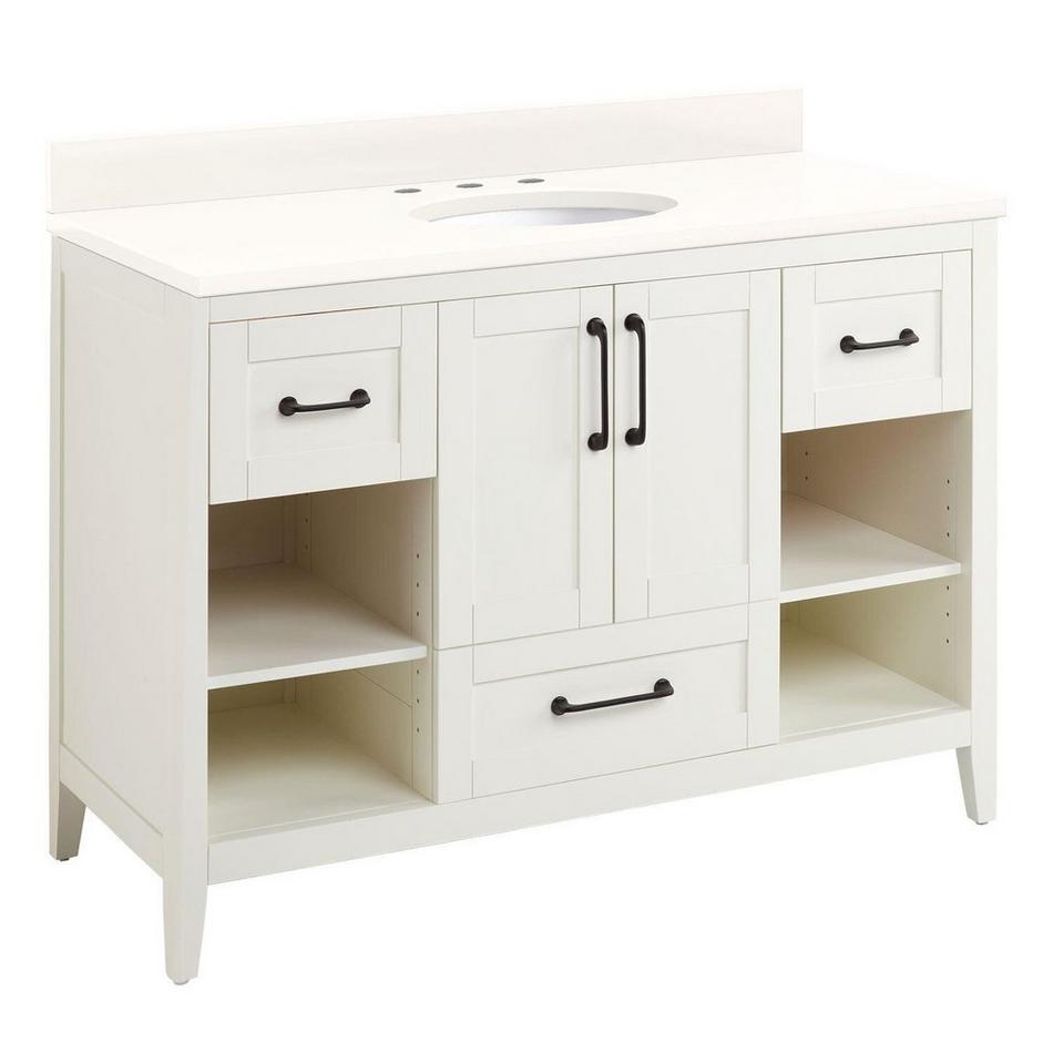 48" Burfield Vanity for Undermount Sink - White - Arctic White 8" - White Sink, , large image number 0